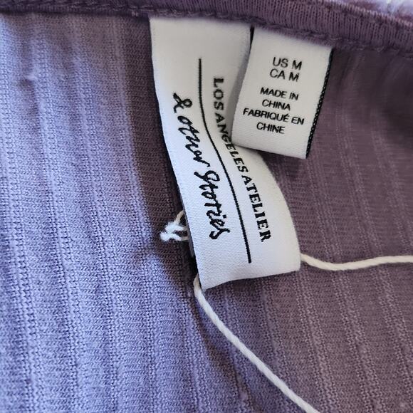 & Other Stories Light Purple Soft Corduroy Long Sleeve Mini Wrap Dress Medium - Picture 6 of 7